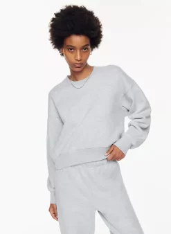 Cozy Fleece Boyfriend Boxy Cropped Crewneck