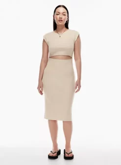 Cut-out Knit Midi Dress