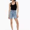 The Joni Loose Mid Thigh Short -Fashion Women Shop s22 10 a26 96775 25606 on a
