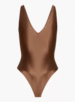 Satinette V-neck Bodysuit -Fashion Women Shop s23 01 a01 105092 23834 off b