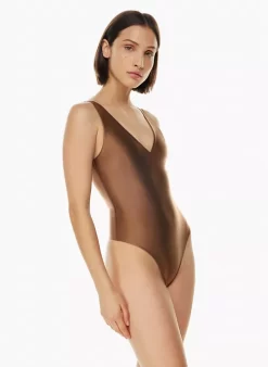 Satinette V-neck Bodysuit -Fashion Women Shop s23 01 a01 105092 23834 on d