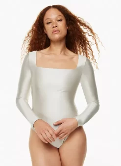 Satinette Squareneck Longsleeve Bodysuit