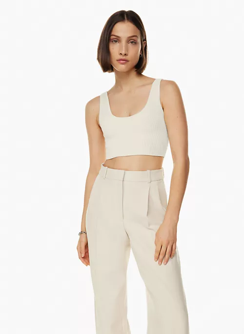 Sculpt Knit Scoopneck Cropped Tank 4 Sculpt Knit Scoopneck Cropped Tank - Image 2