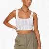 Sculpt Knit Squareneck Cropped Tank -Fashion Women Shop s23 01 a03 107381 1275 on a
