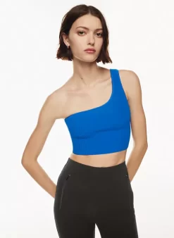 Sculpt Knit One-shoulder Cropped Tank