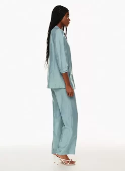 Power Hip Linen Blazer -Fashion Women Shop s23 01 a04 107653 27638 on c