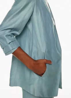 Power Hip Linen Blazer -Fashion Women Shop s23 01 a04 107653 27638 on d