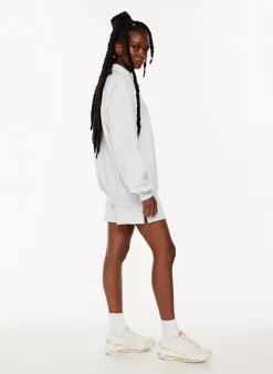 Cozy Fleece Boyfriend Polo Sweatshirt -Fashion Women Shop s23 03 a03 104580 19451 on c