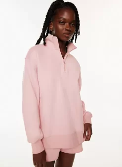 New Cozy Fleece Boyfriend 1/4 Zip Sweatshirt