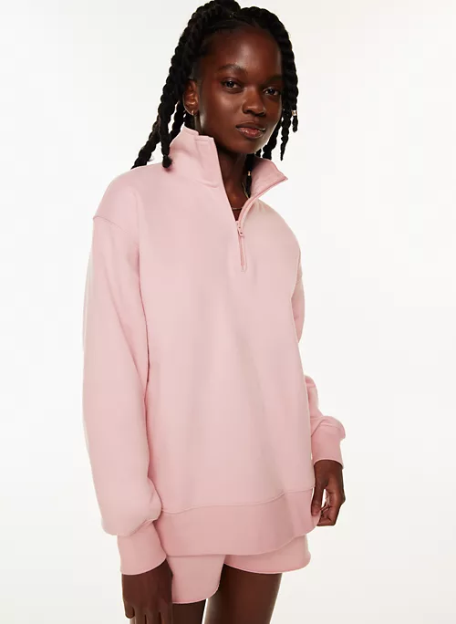 New Cozy Fleece Boyfriend 1/4 Zip Sweatshirt 3 New Cozy Fleece Boyfriend 1/4 Zip Sweatshirt