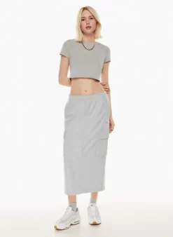 Terry Fleece Cargo Midi Skirt -Fashion Women Shop s23 03 a07 110548 4425 on c