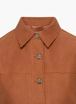 Little Cropped Linen Jacket -Fashion Women Shop s23 04 a04 107627 29660 off b